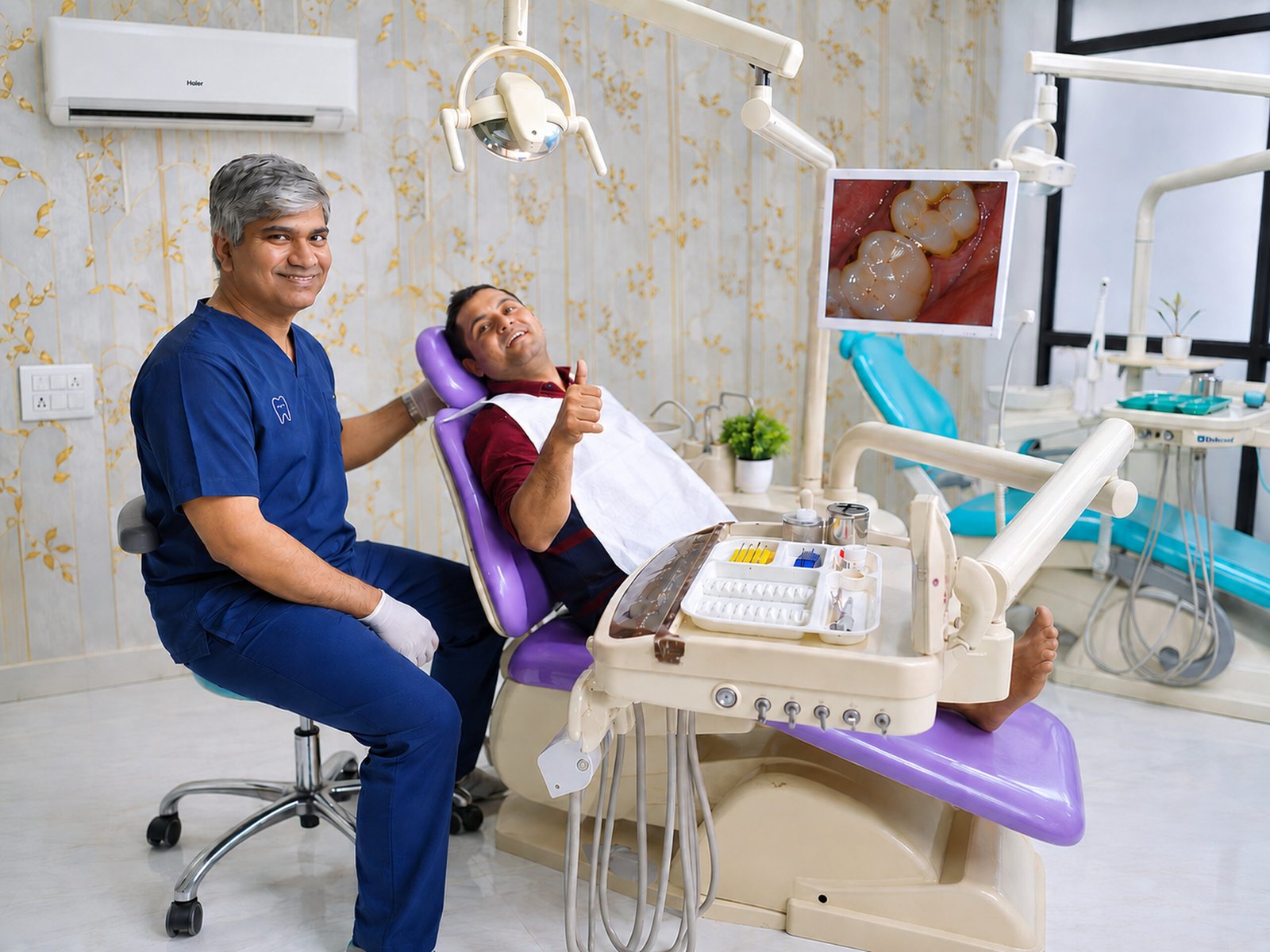 Dentist in Hinjawadi treating a patient